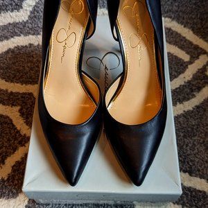 6.5 Jessica Simpson Black Leather High Heel
